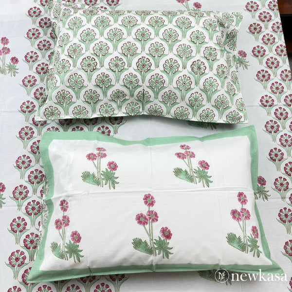 GULNAAR VATIKA – Handblock Cotton Bedsheet (Queen 90×108)