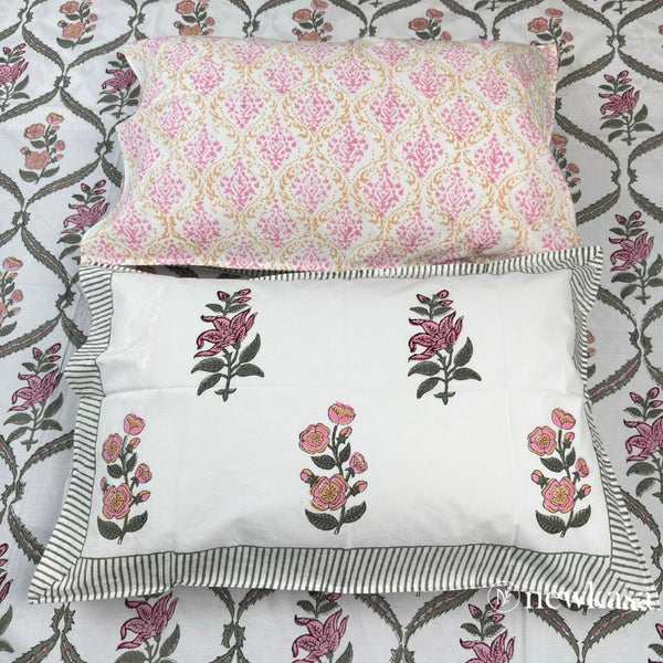 GULABMAHAL – Handblock Cotton Bedsheet (Queen 90×108)