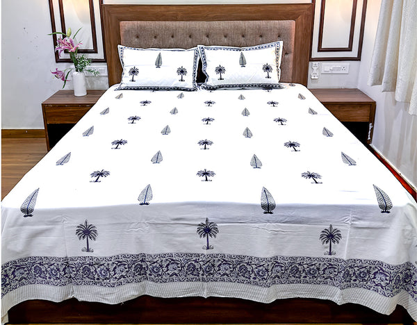 Taaron Baagh – Jaipuri Hand Block Cotton Bedsheet (QUEEN SIZE 90*108)