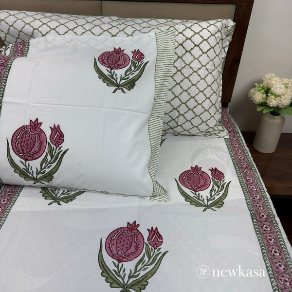 ANAARVATIKA – Handblock Cotton Bedsheet (Queen 90×108)
