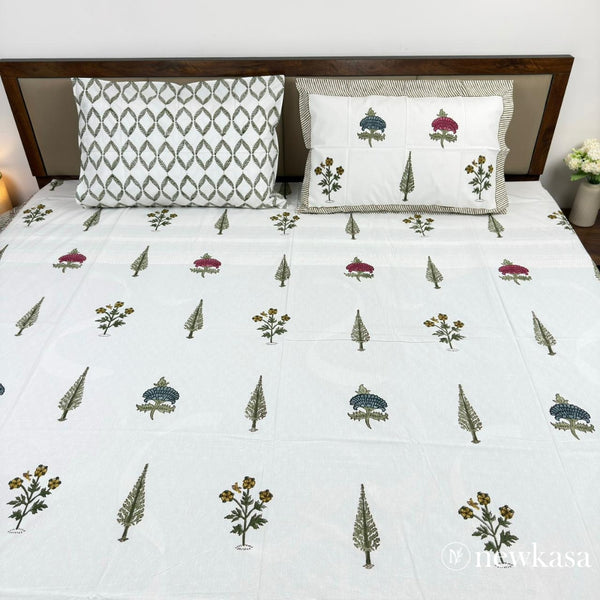 VANIKA BAAG – Handblock Cotton Bedsheet (Queen 90×108)