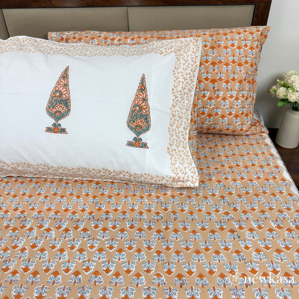 KANAKBAAG – Handblock Cotton Bedsheet | Queen 90×108 | King Size 108*108