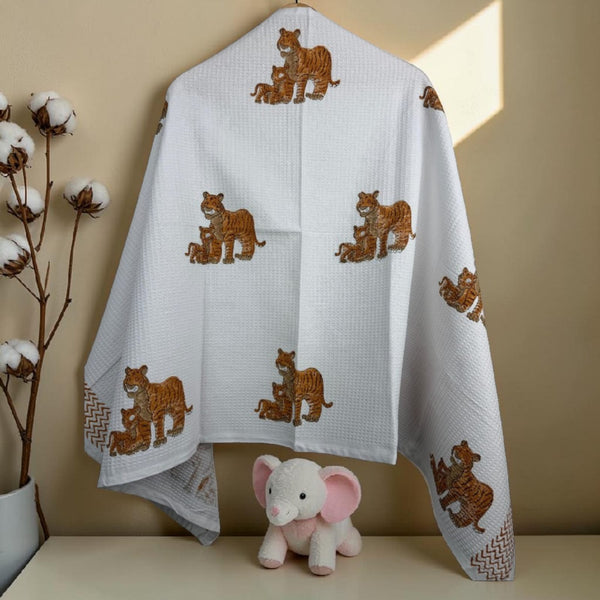 Tiny Tiger Waffle Baby Towel