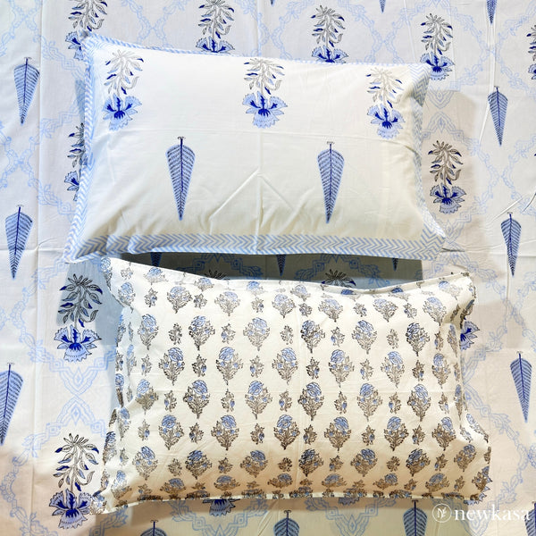 Neel Rooh Rangrez – Handblock Cotton Bedsheet, King 108×108