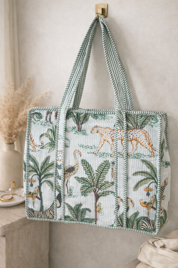 Exotic Jungle Print Tote Bag