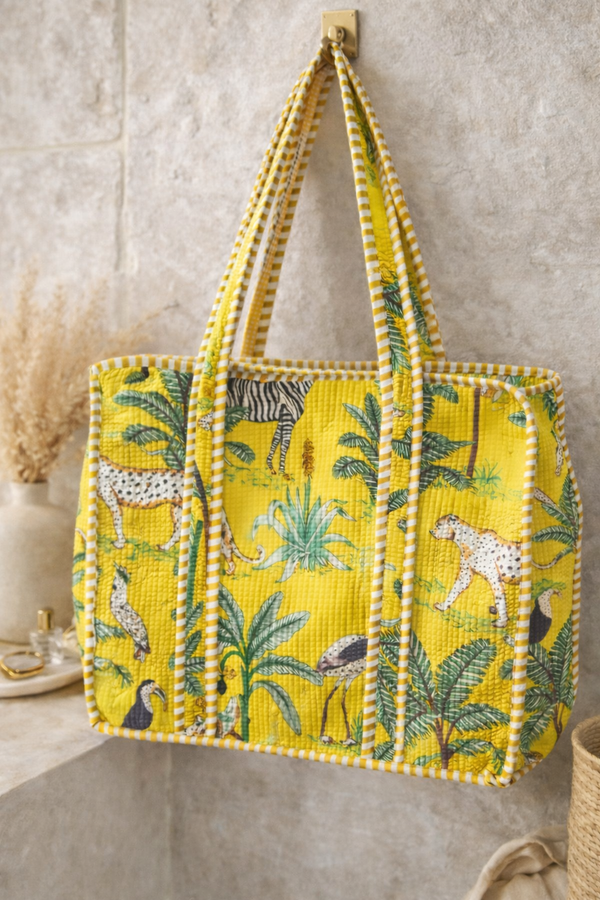 Surya Jungle Quilted Tote Bag