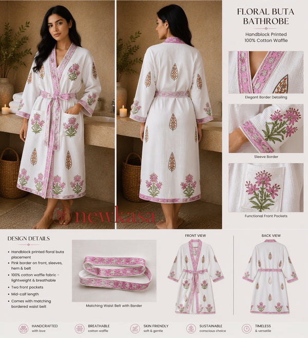 Ivory Bloom Bathrobe