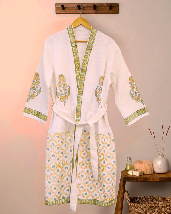 Amaltaas – Jaipuri Cotton Waffle Bathrobe
