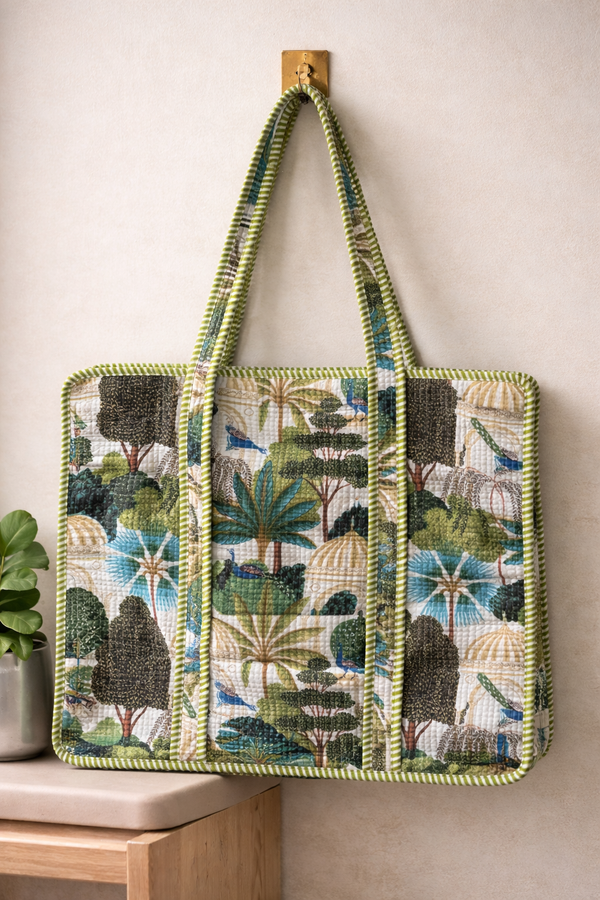 Palm Courtyard Tote Bag