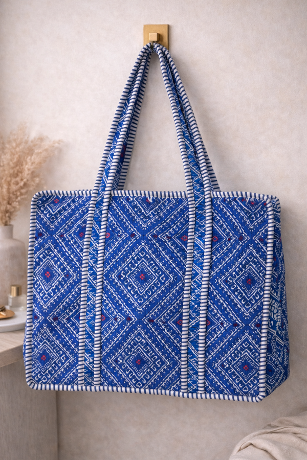 Diamond Indigo Heritage Tote Bag