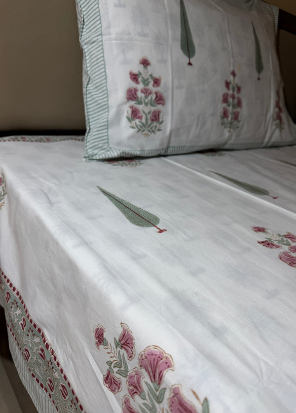 Gulnaar Vatika Bedsheet - Jaipuri Hand Block Cotton Bedsheet