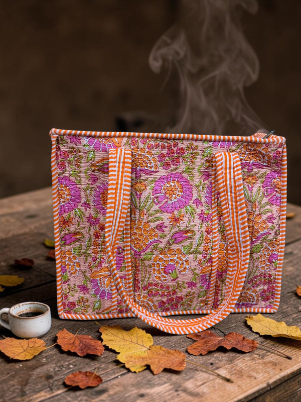 Gulbahar Peach Tote Bag
