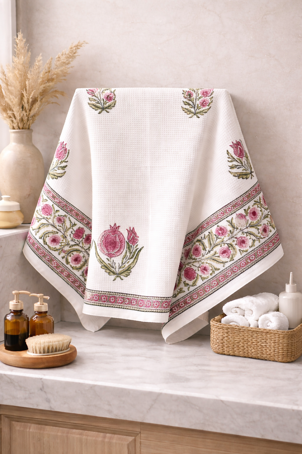Anar Bagh - Jaipuri Cotton Waffle Bath Towel (30*60)