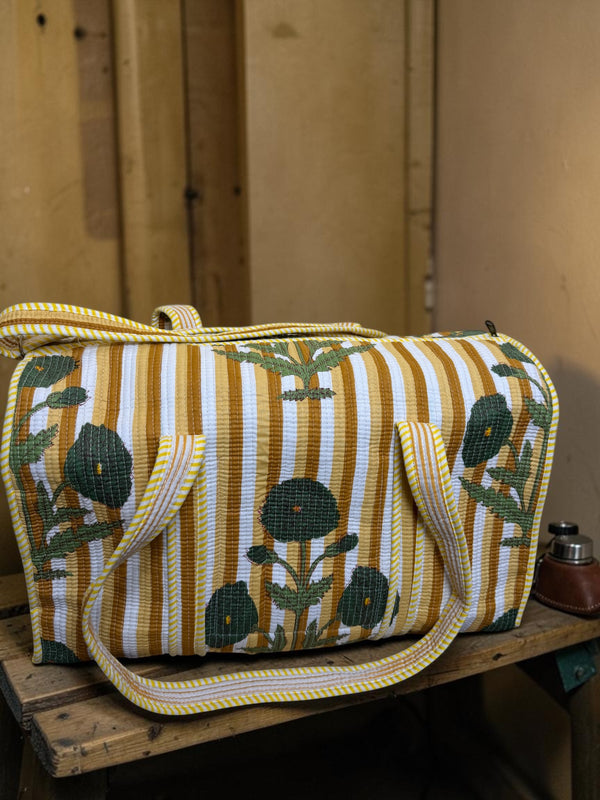Golden Trail Quilted Duffel Bag