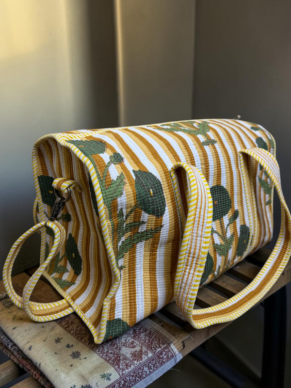 Golden Trail Quilted Duffel Bag