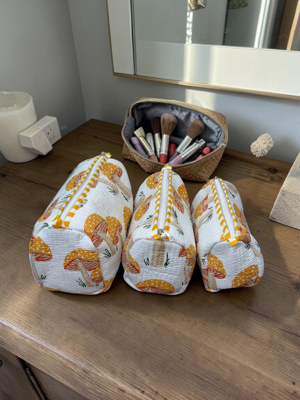 Quilted Pouch Trio - Golden Grove