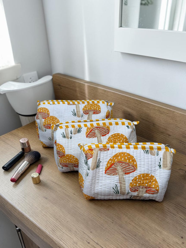 Quilted Pouch Trio - Golden Grove