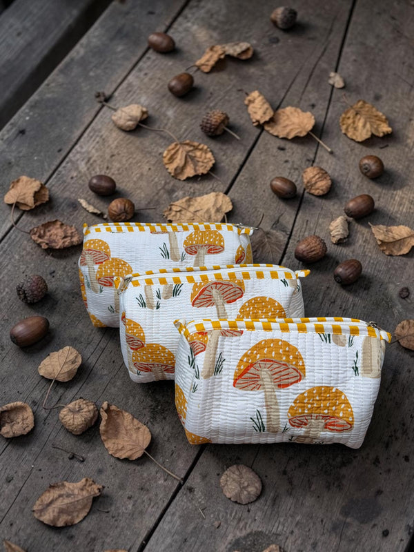 Quilted Pouch Trio - Golden Grove