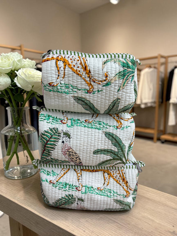 Quilted Pouch Trio - Ivory Savana