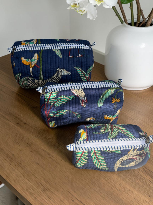 Quilted Vanity Bags – Safari Bloom