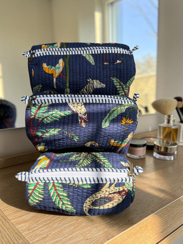 Quilted Vanity Bags – Safari Bloom