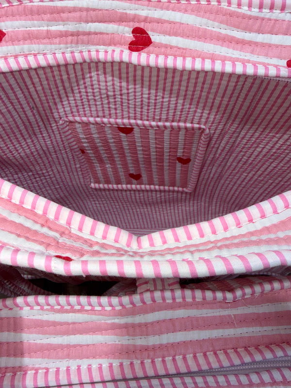 Candy Hearts Quilted Tote Bag