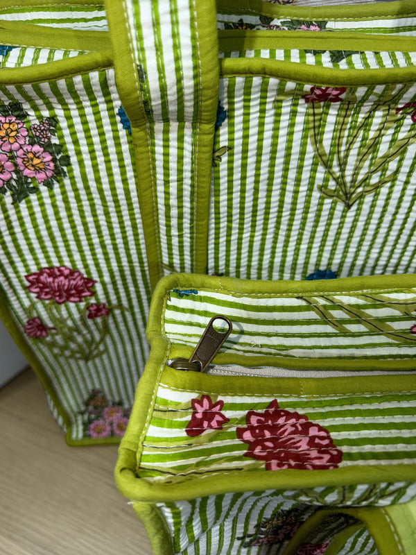Green Stripe - Tote Bag
