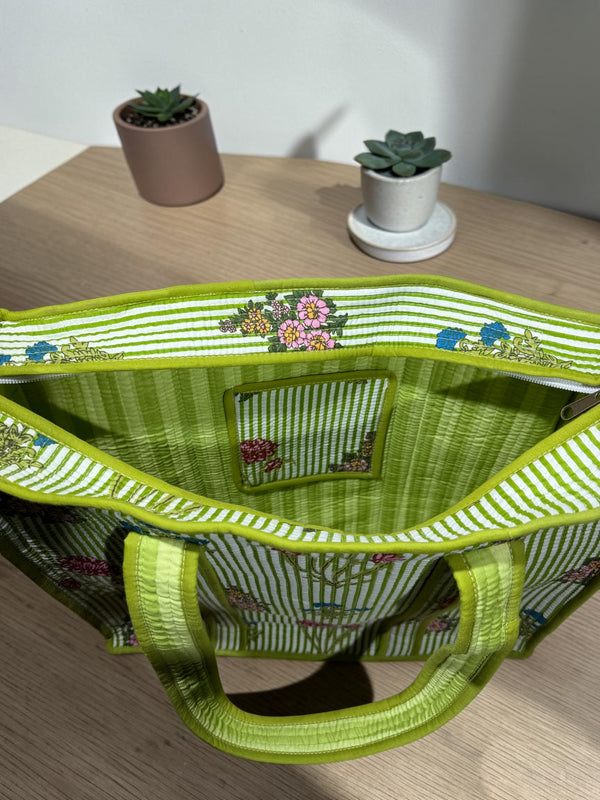 Green Stripe - Tote Bag