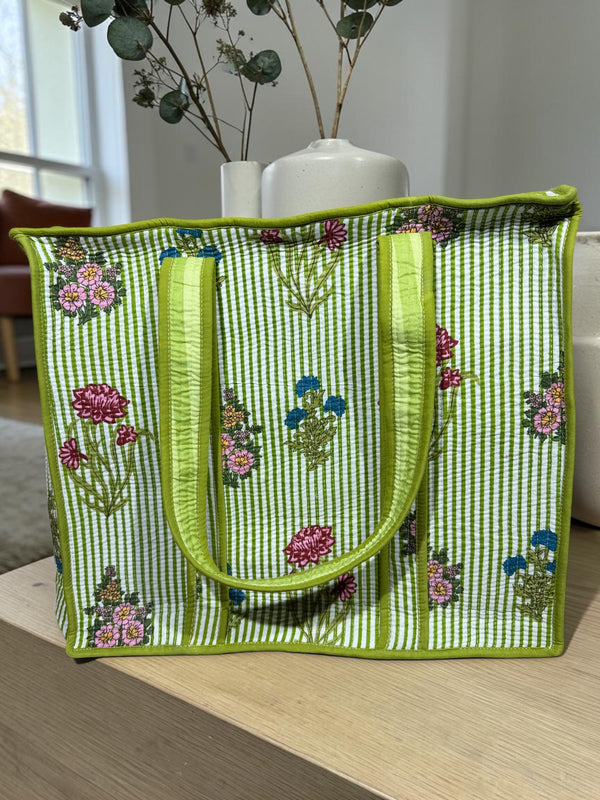 Green Stripe - Tote Bag