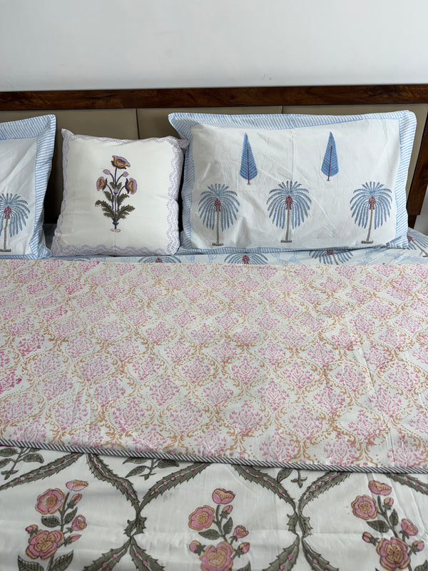 Blossom Lattice Reversible Muslin Cotton Dohar