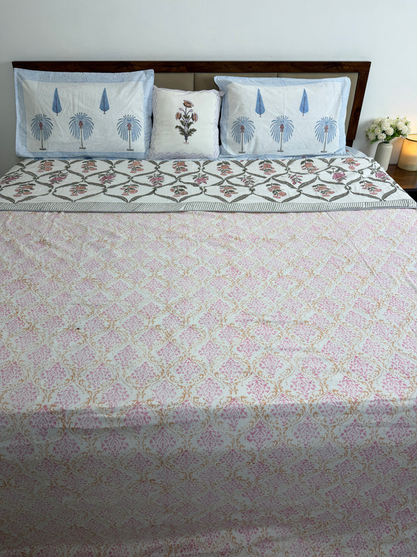 Blossom Lattice Reversible Muslin Cotton Dohar