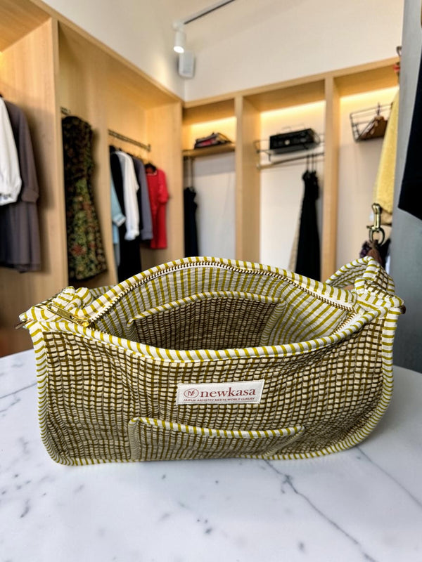 Olive Check Sling Bag