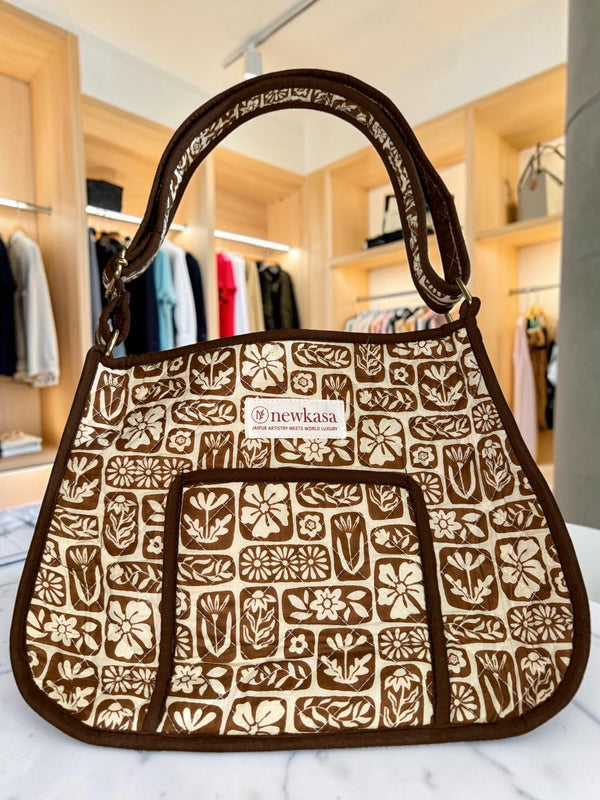Mocha Floral Sling Bag