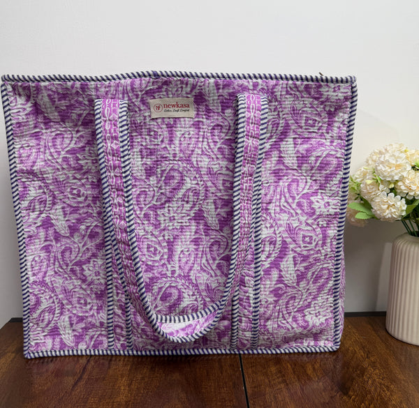 Quilted Tote Bag - Rangrez Paisley