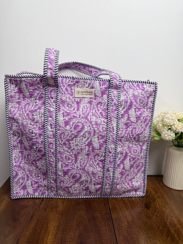 Quilted Tote Bag - Rangrez Paisley