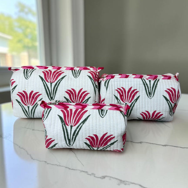 Pink Tulip - Pouch Set