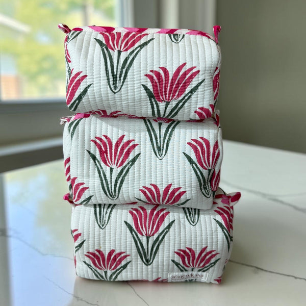 Pink Tulip - Pouch Set