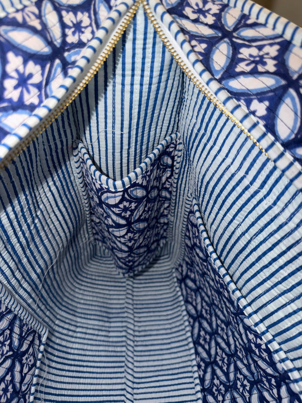 Indigo Bloom Laptop & Utility Tote