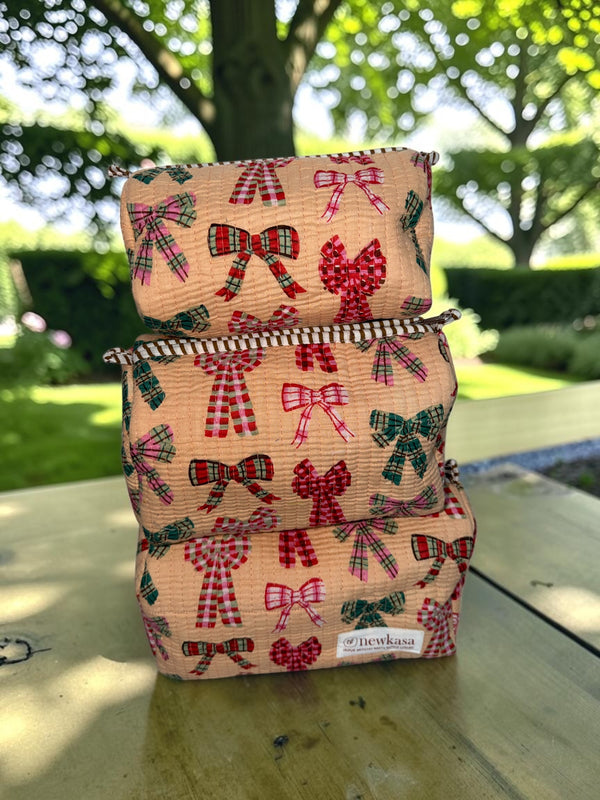 Vintage Bow Pouch Set