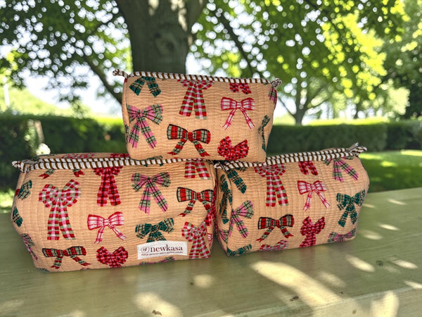 Vintage Bow Pouch Set