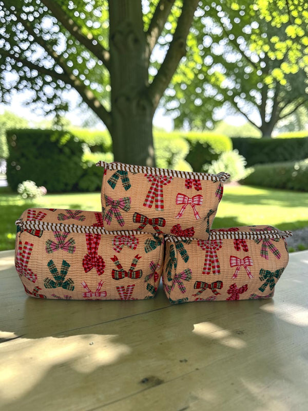 Vintage Bow Pouch Set