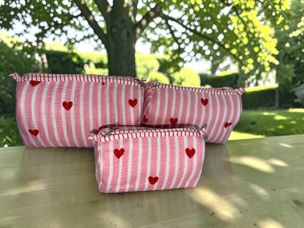 Candy Hearts Pouch Set of 3