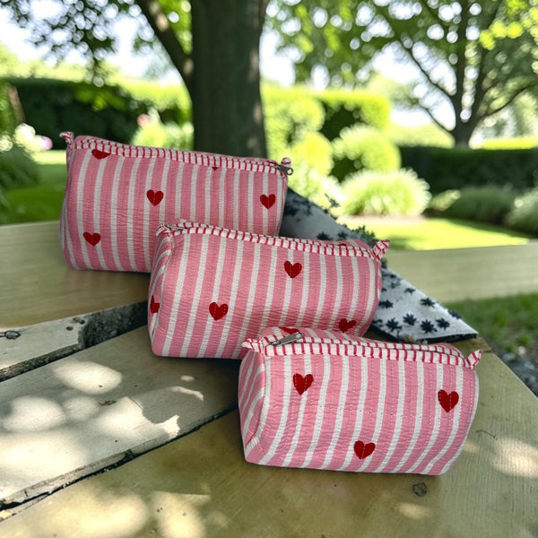 Candy Hearts Pouch Set of 3