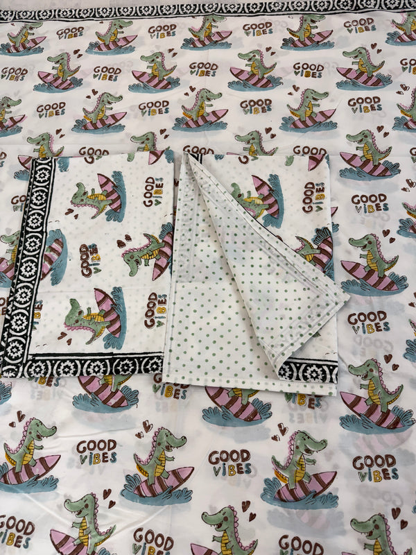 GOOD VIBES Kids Bedsheet