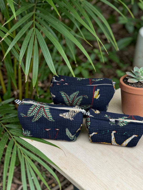 Quilted Vanity Bags – Safari Bloom
