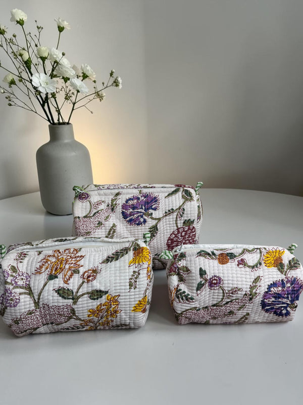 Quilted Vanity Set - Floral Harmony