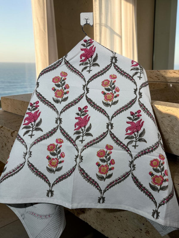 AmarBagh Waffle Cotton Bath Towel