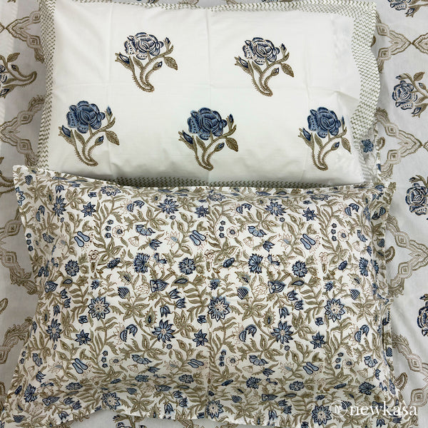 NEEL PHOOLKARI – Handblock Percale Cotton Bedsheet | King 108×108