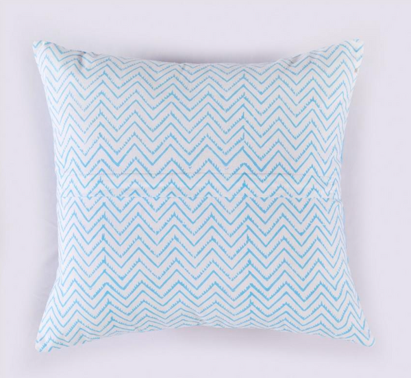 NEEL KANJ HAND BLOCK PRINT COTTON CUSHION COVER - newkasa