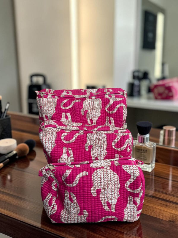 Quilted Vanity Set - Tropical Blush